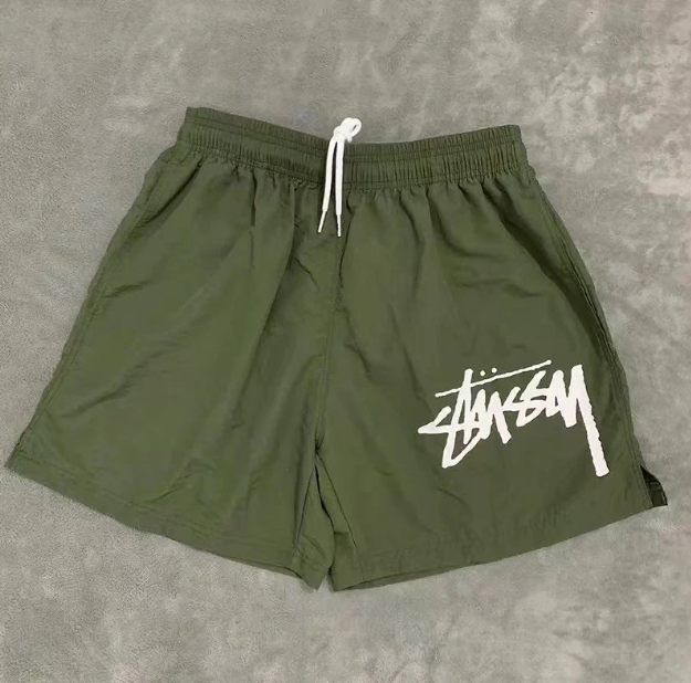 Stüxxssy Signature Fleece Shorts – Black (Cream Drawcord)