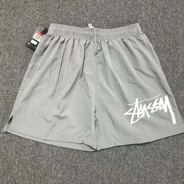 Stüxxssy Signature Fleece Shorts – Black (Cream Drawcord)